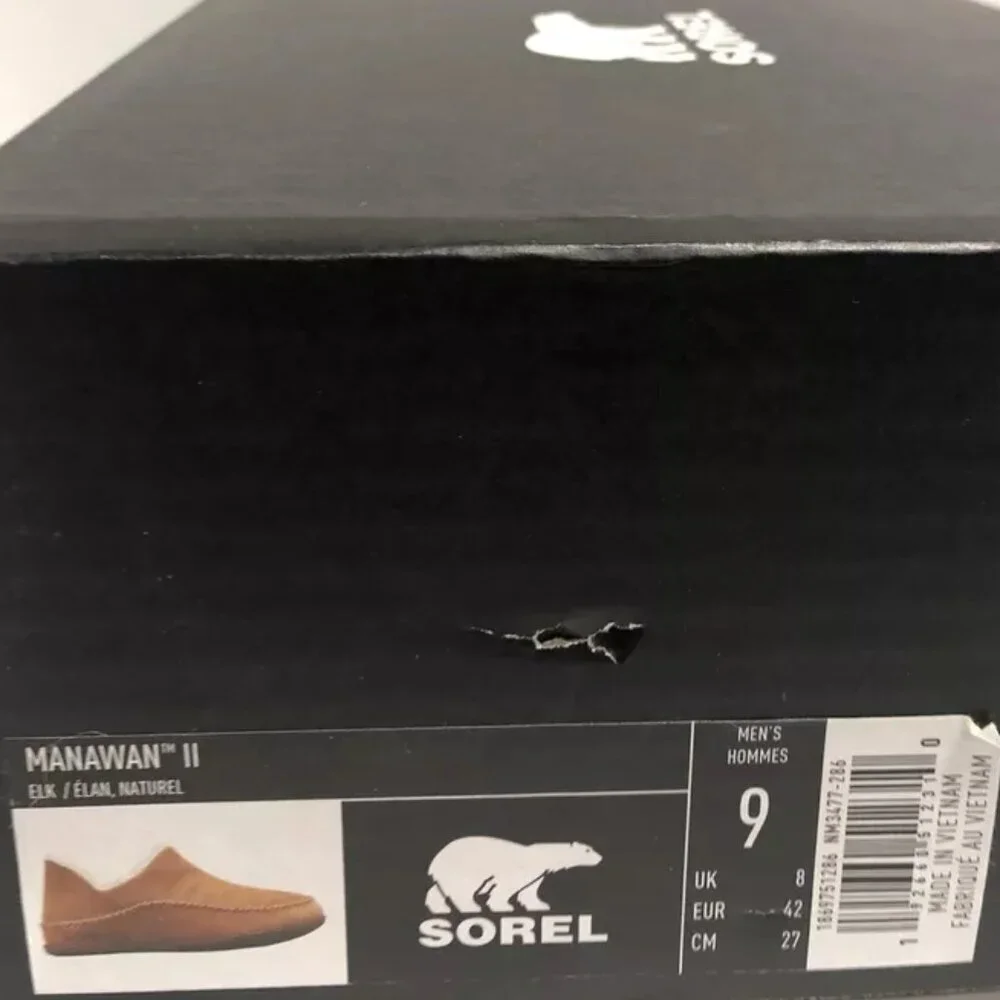 Sorel Men’s Manawan II Brown Slippers, Size 9 M